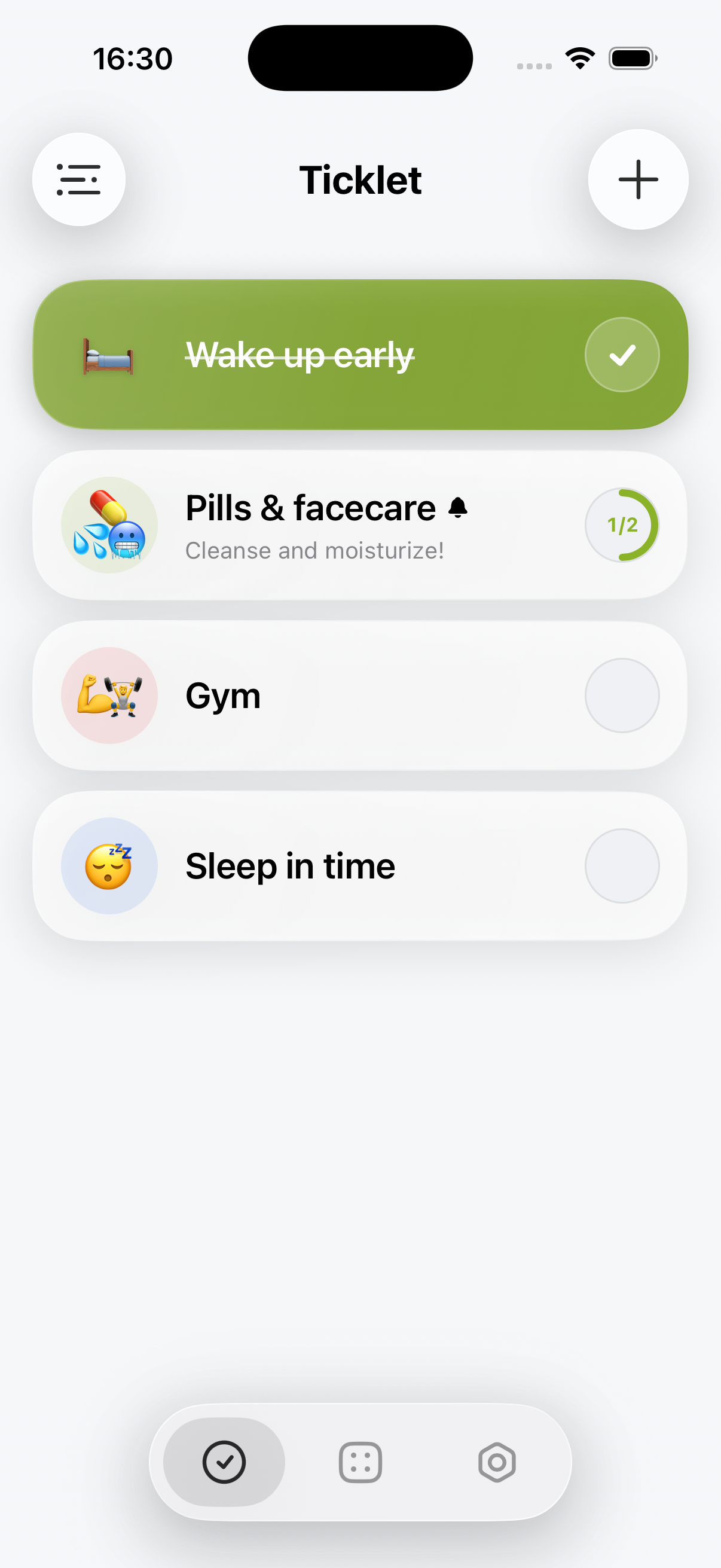 Ticklet app screenshot placeholder